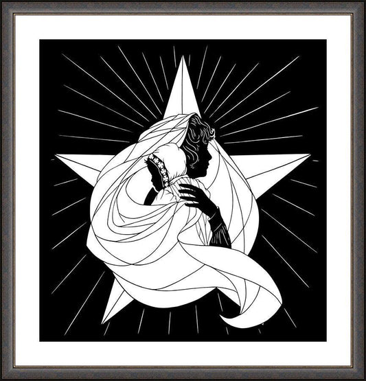 Wall Frame Espresso, Matted - Morning Star by Dan Paulos - Trinity Stores