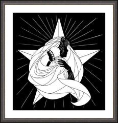 Wall Frame Espresso - Morning Star by D. Paulos