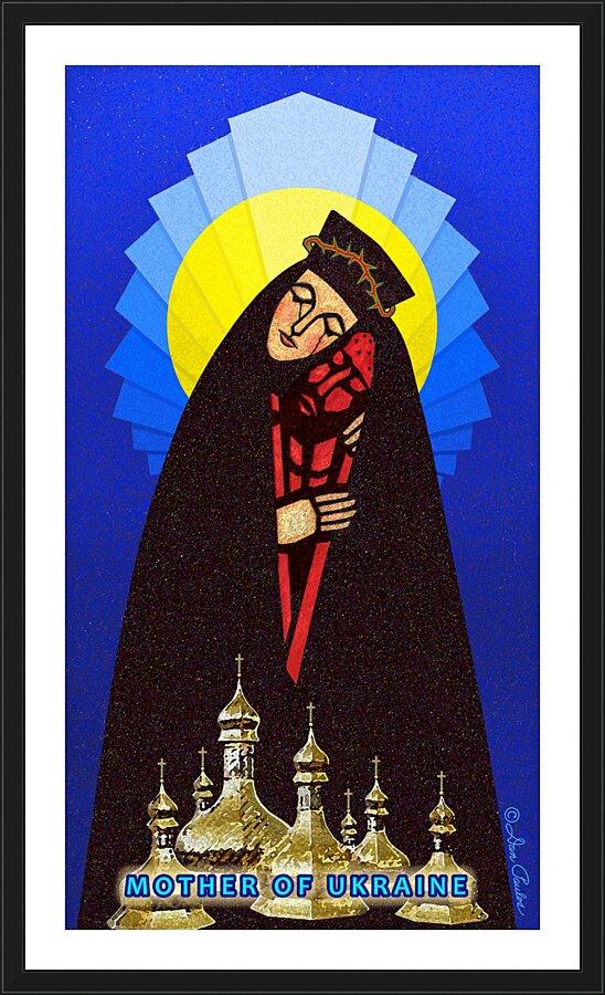 Wall Frame Black, Matted - Mother of Ukraine by Dan Paulos - Trinity Stores