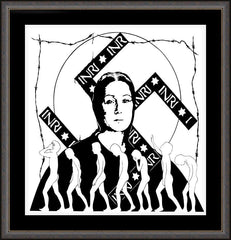 Wall Frame Espresso - Madonna of the Slaughtered Jews by D. Paulos