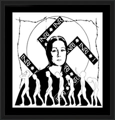 Wall Frame Black - Madonna of the Slaughtered Jews by D. Paulos