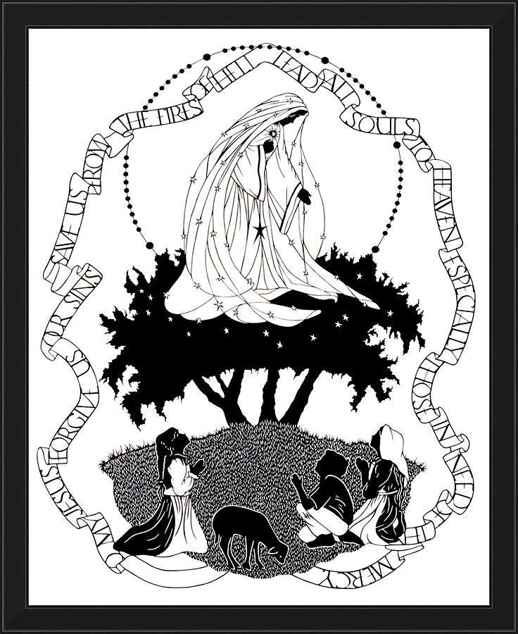 Wall Frame Black - Our Lady of Fatima by Dan Paulos - Trinity Stores