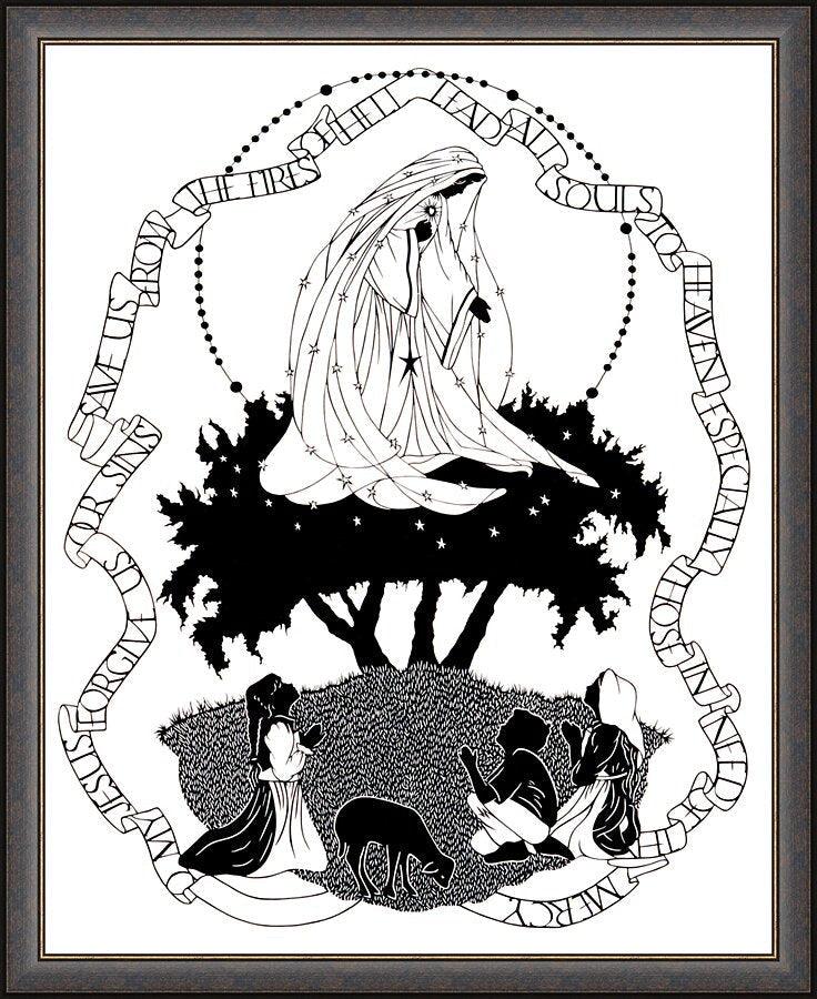 Wall Frame Espresso - Our Lady of Fatima by Dan Paulos - Trinity Stores