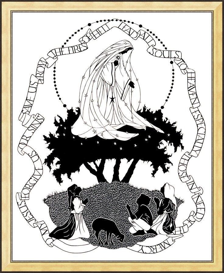 Wall Frame Gold - Our Lady of Fatima by Dan Paulos - Trinity Stores