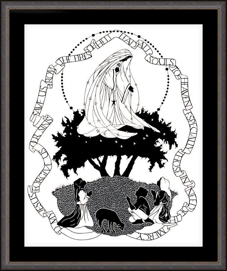 Wall Frame Espresso, Matted - Our Lady of Fatima by Dan Paulos - Trinity Stores