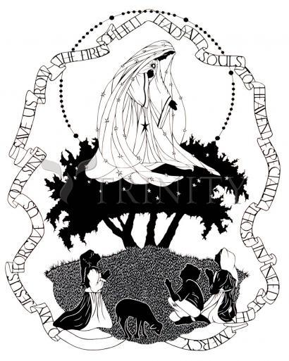 Wall Frame Black, Matted - Our Lady of Fatima by Dan Paulos - Trinity Stores