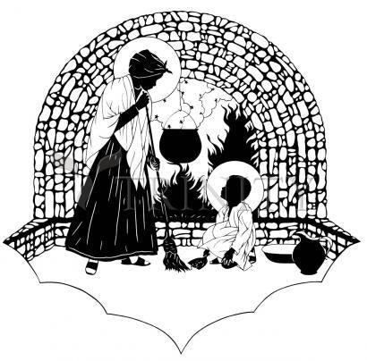 Wall Frame Espresso, Matted - Our Lady, Servant by Dan Paulos - Trinity Stores