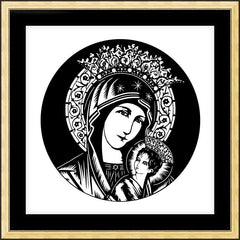 Wall Frame Gold - Our Lady of Perpetual Help - Detail by D. Paulos