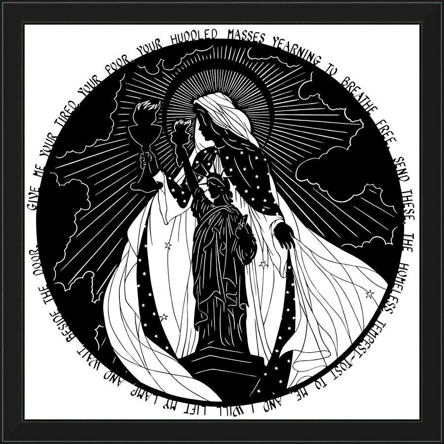 Wall Frame Black - O Towering Pillars of Freedom by Dan Paulos - Trinity Stores