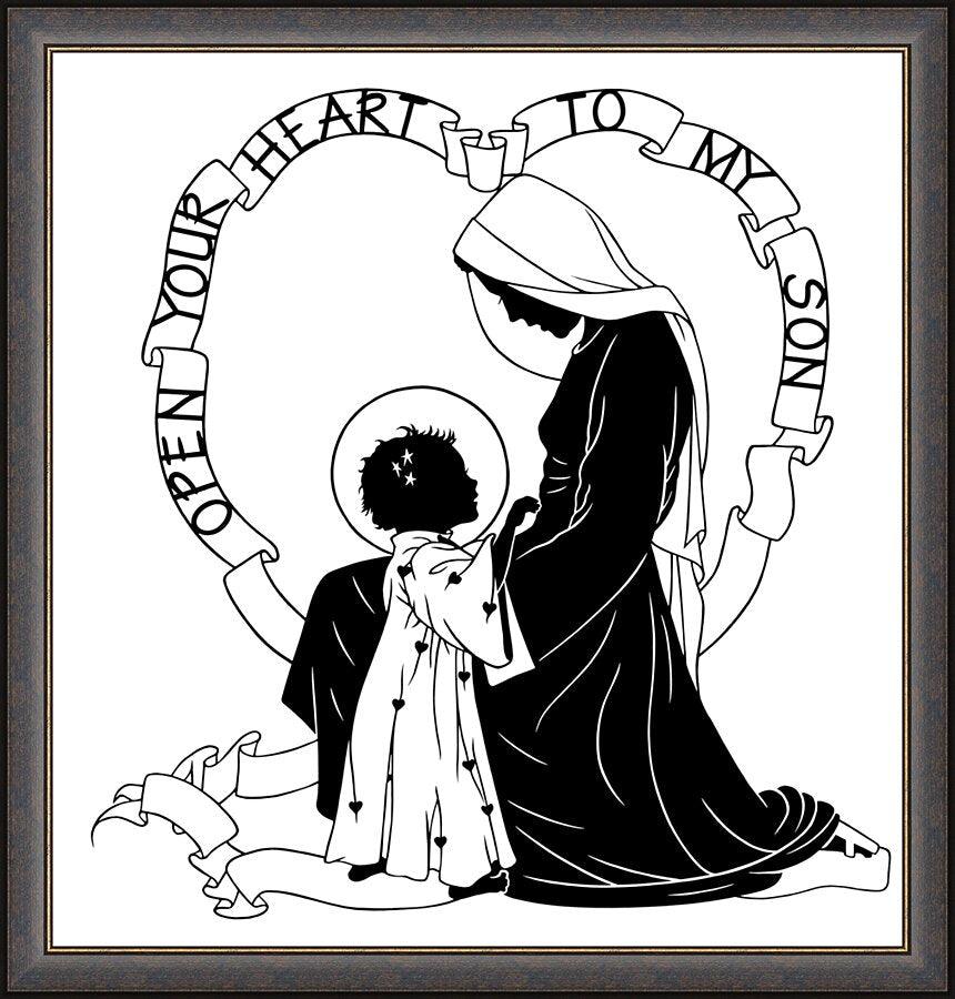 Wall Frame Espresso - Open Your Heart To My Son - ver.1 by Dan Paulos - Trinity Stores