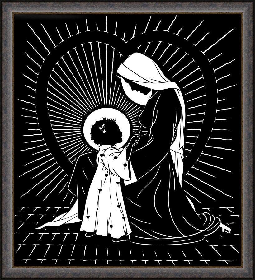 Wall Frame Espresso - Open Your Heart To My Son - ver.2 by Dan Paulos - Trinity Stores