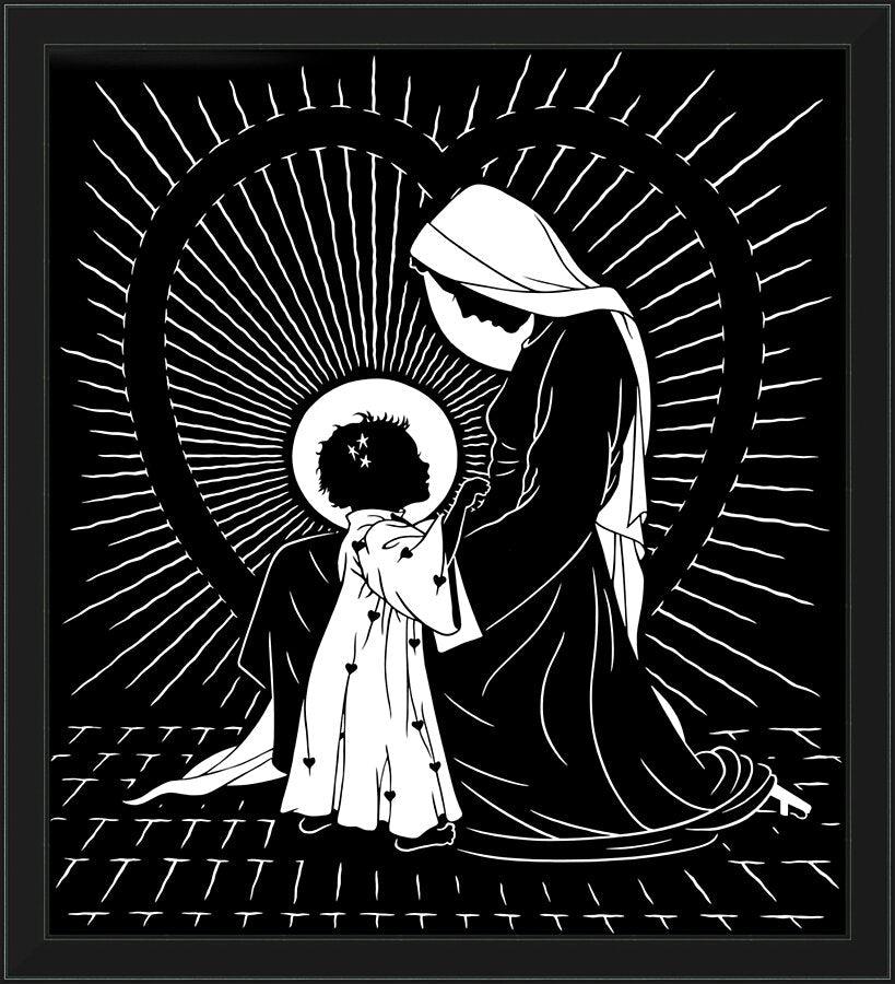 Wall Frame Black - Open Your Heart To My Son - ver.2 by Dan Paulos - Trinity Stores