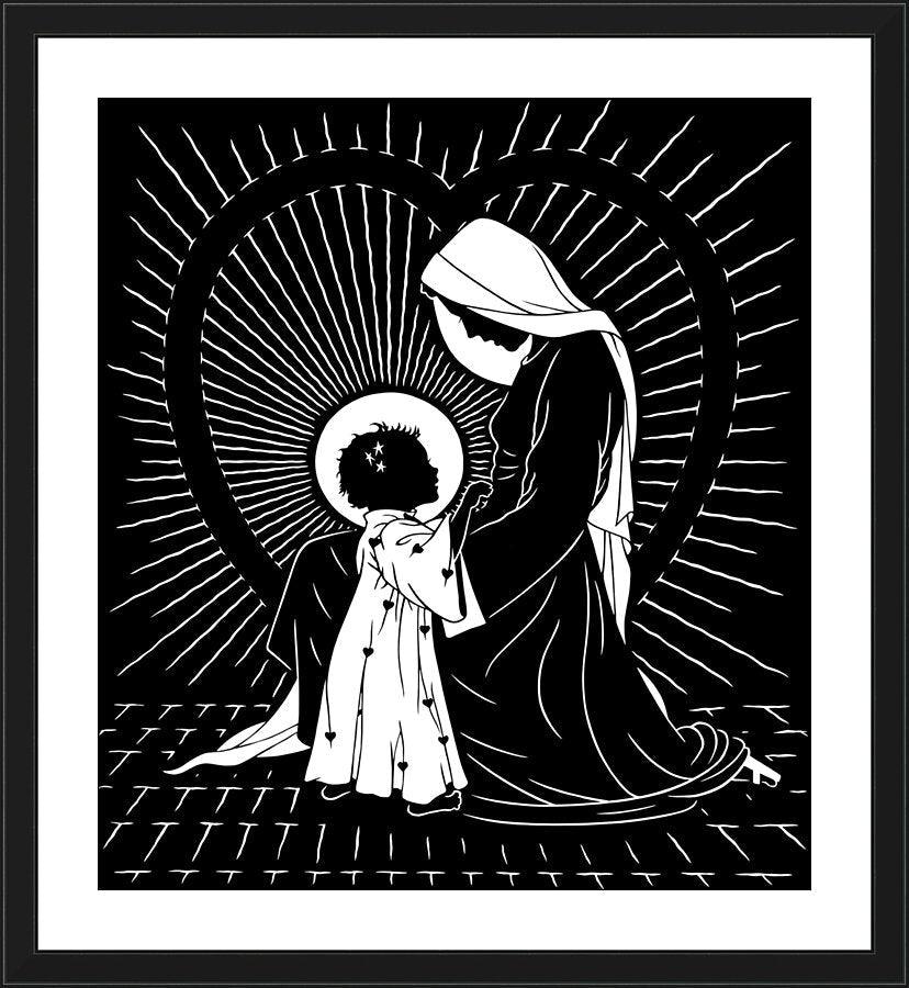 Wall Frame Black, Matted - Open Your Heart To My Son - ver.2 by Dan Paulos - Trinity Stores