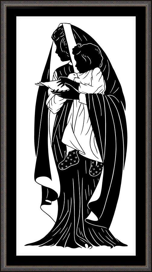 Wall Frame Espresso, Matted - Mother of Peace by Dan Paulos - Trinity Stores