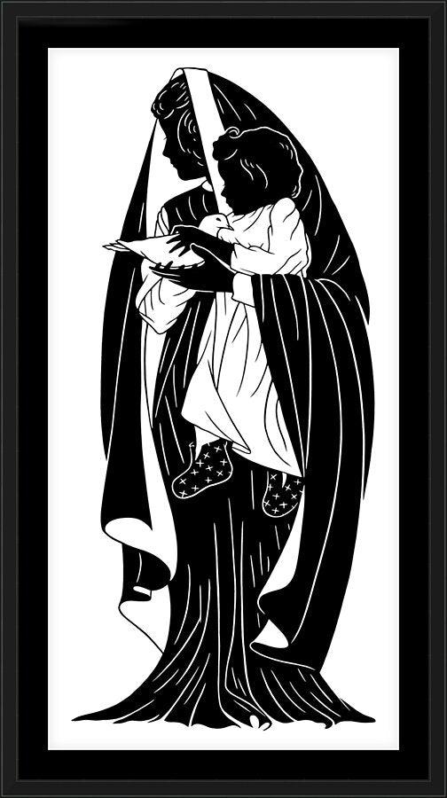 Wall Frame Black, Matted - Mother of Peace by Dan Paulos - Trinity Stores