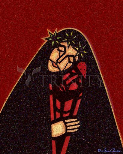 Wall Frame Espresso, Matted - Pieta Detail by Dan Paulos - Trinity Stores