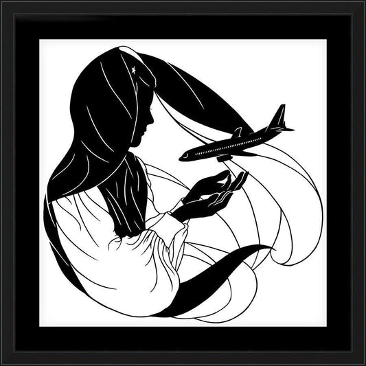 Wall Frame Black, Matted - Our Lady of the Pilgrim by Dan Paulos - Trinity Stores