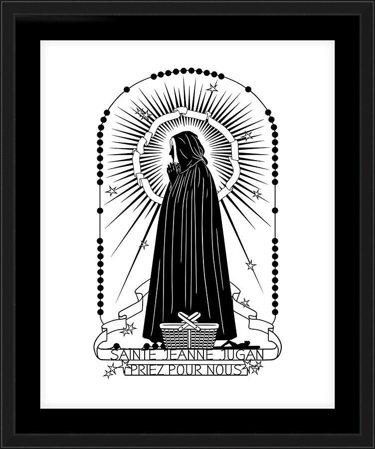 Wall Frame Black, Matted - St. Jeanne Jugan by Dan Paulos - Trinity Stores