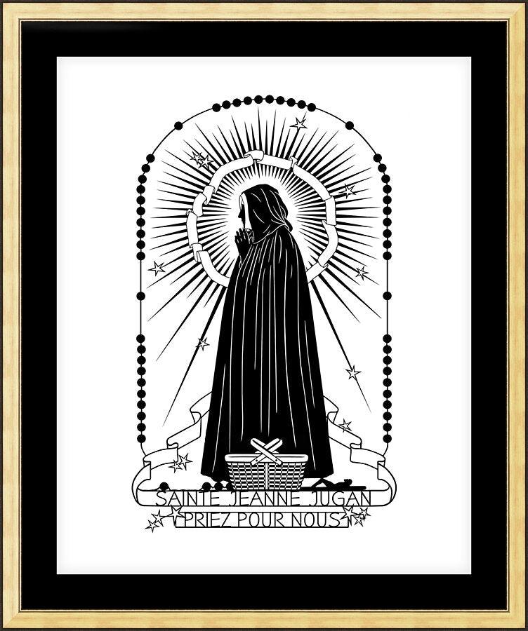 Wall Frame Gold, Matted - St. Jeanne Jugan by Dan Paulos - Trinity Stores