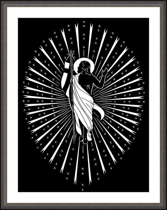 Wall Frame Espresso, Matted - Resurrection by D. Paulos