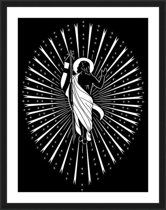 Wall Frame Black, Matted - Resurrection by Dan Paulos - Trinity Stores