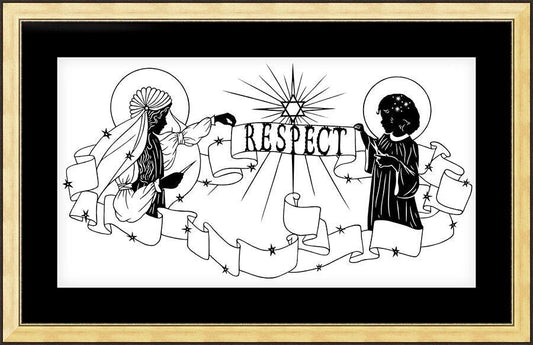 Wall Frame Gold, Matted - Respect by Dan Paulos - Trinity Stores