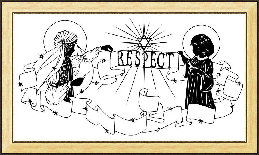 Wall Frame Gold - Respect by Dan Paulos - Trinity Stores