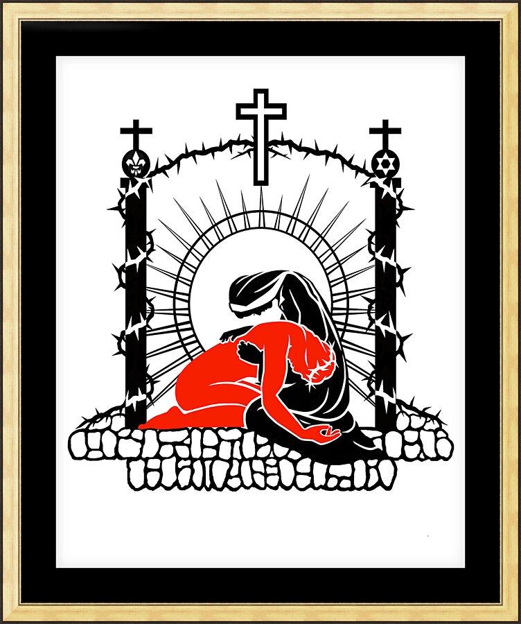 Wall Frame Gold, Matted - Run With Your Sorrows by Dan Paulos - Trinity Stores