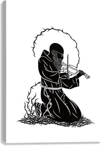 Canvas Print - Bl. Solanus Casey Violin by Dan Paulos - Trinity Stores
