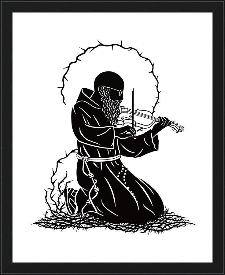 Wall Frame Black - Bl. Solanus Casey Violin by Dan Paulos - Trinity Stores