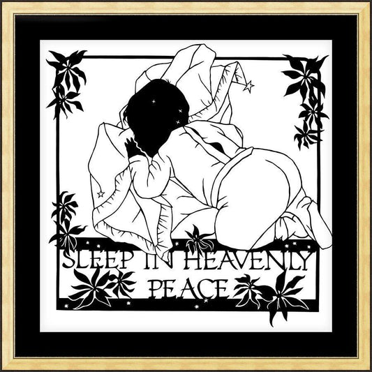 Wall Frame Gold, Matted - Sleep In Heavenly Peace by Dan Paulos - Trinity Stores