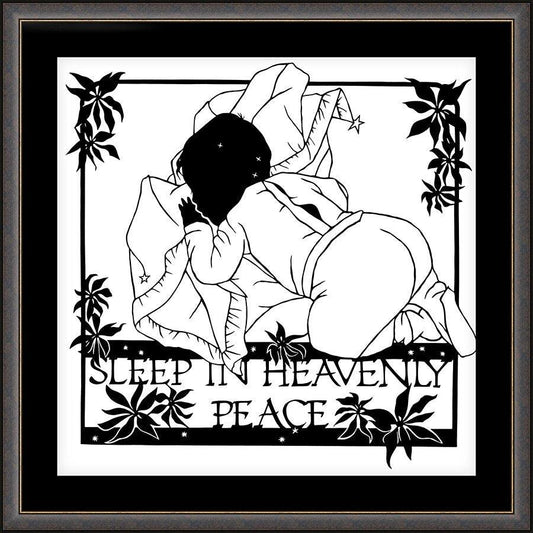 Wall Frame Espresso, Matted - Sleep In Heavenly Peace by Dan Paulos - Trinity Stores