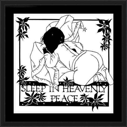 Wall Frame Black, Matted - Sleep In Heavenly Peace by Dan Paulos - Trinity Stores