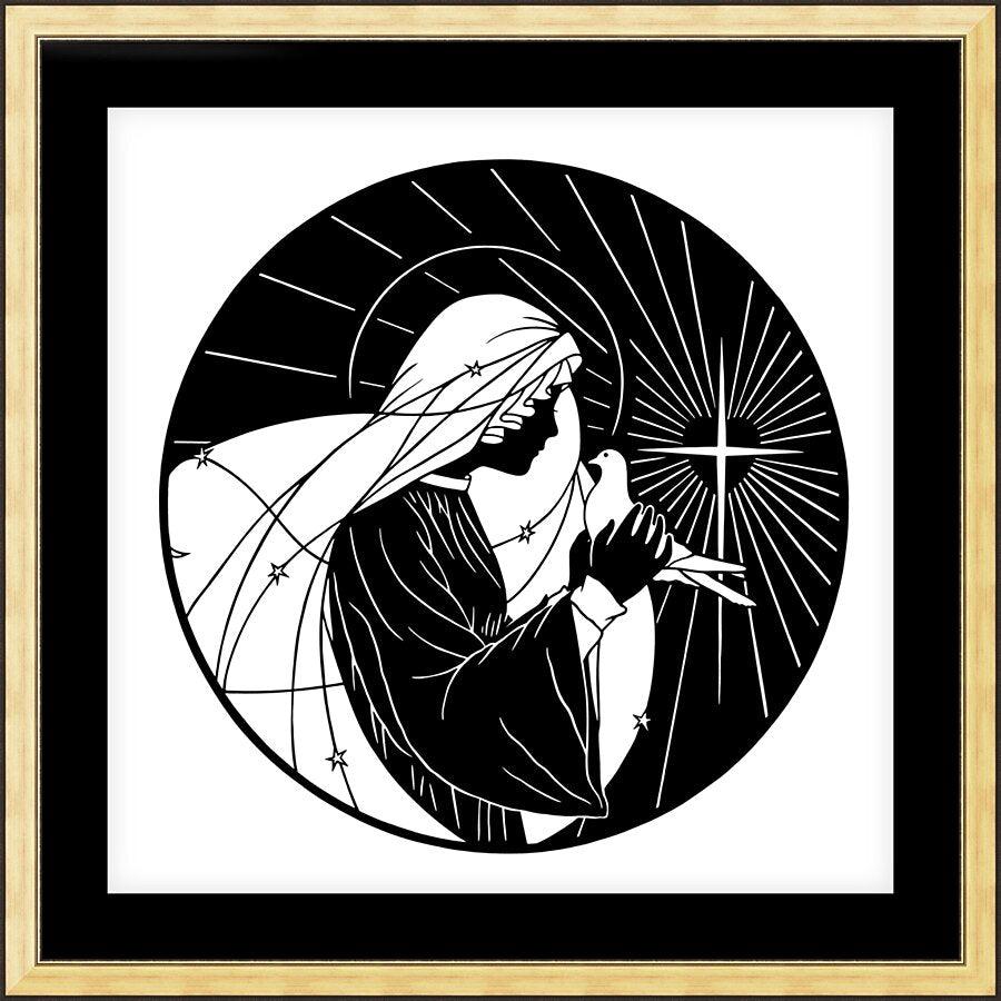 Wall Frame Gold, Matted - Santa Maria de la Paz by Dan Paulos - Trinity Stores