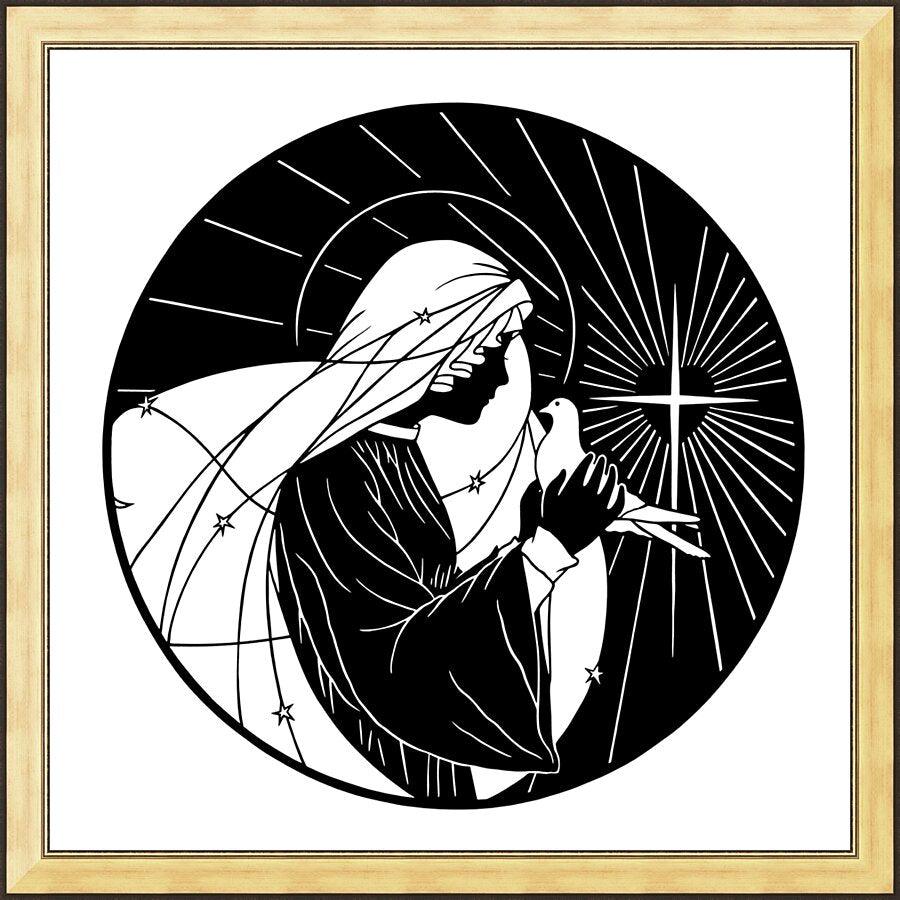 Wall Frame Gold - Santa Maria de la Paz by Dan Paulos - Trinity Stores