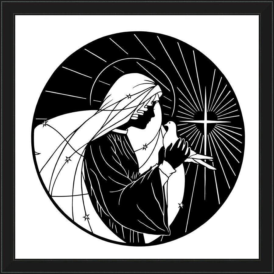 Wall Frame Black - Santa Maria de la Paz by Dan Paulos - Trinity Stores