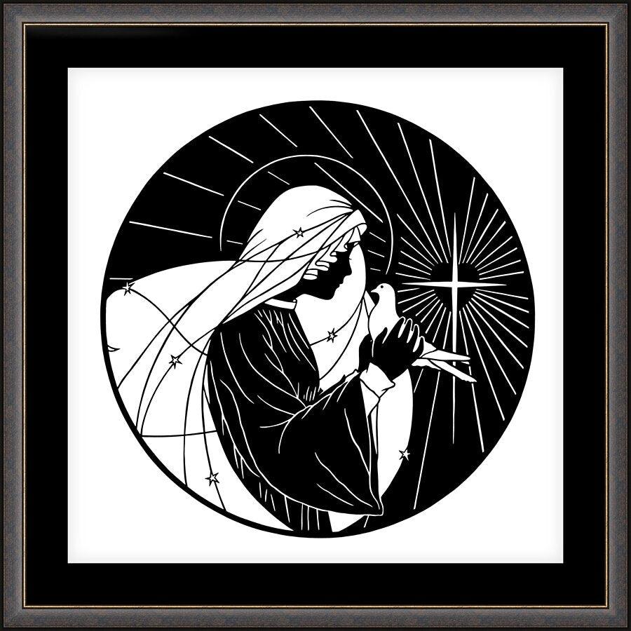 Wall Frame Espresso, Matted - Santa Maria de la Paz by Dan Paulos - Trinity Stores