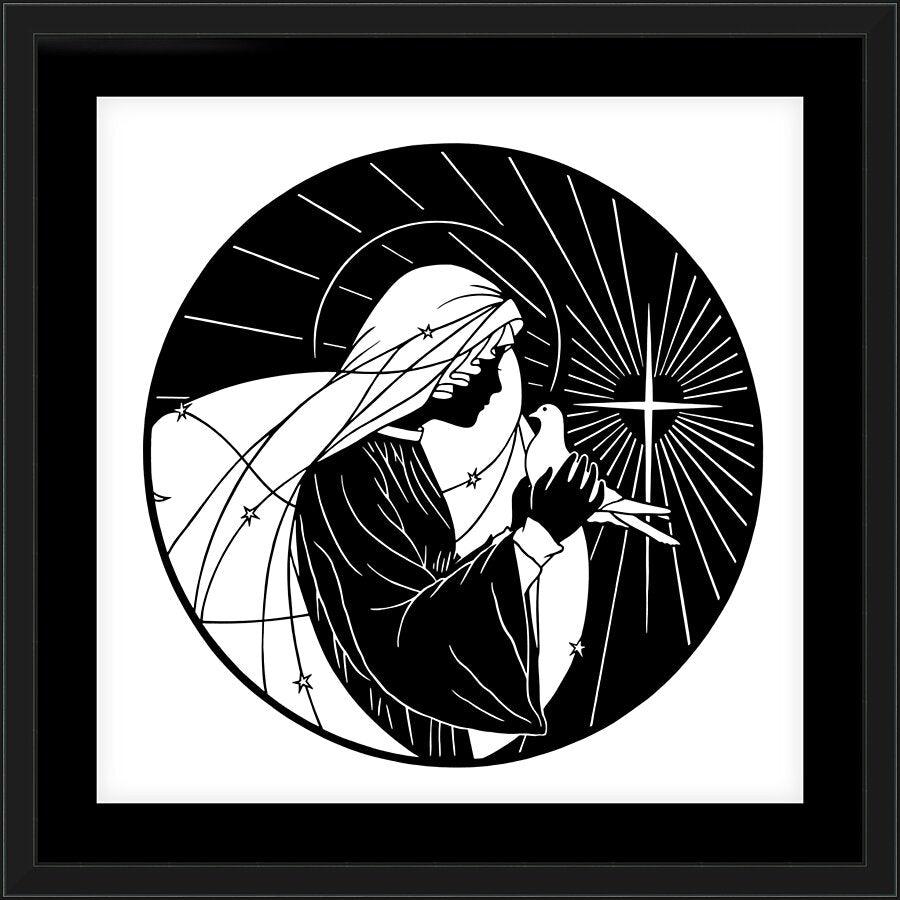 Wall Frame Black, Matted - Santa Maria de la Paz by Dan Paulos - Trinity Stores