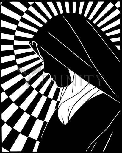 Wall Frame Black, Matted - St. Thérèse of Lisieux by Dan Paulos - Trinity Stores