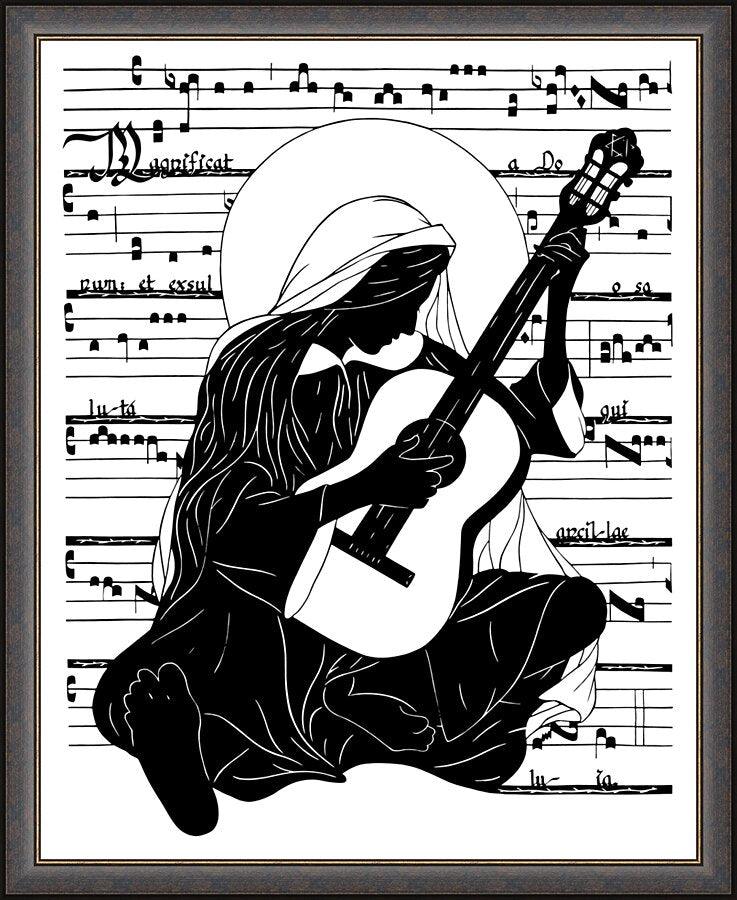Wall Frame Espresso - Magnificat - Guitar by Dan Paulos - Trinity Stores