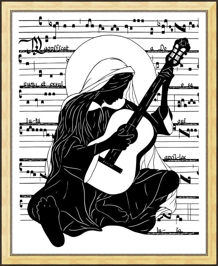 Wall Frame Gold - Magnificat - Guitar by Dan Paulos - Trinity Stores