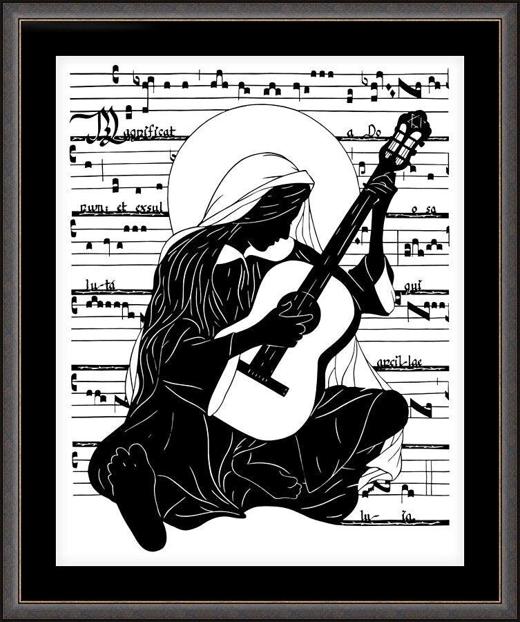 Wall Frame Espresso, Matted - Magnificat - Guitar by Dan Paulos - Trinity Stores