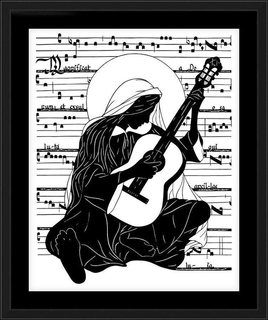 Wall Frame Black, Matted - Magnificat - Guitar by Dan Paulos - Trinity Stores