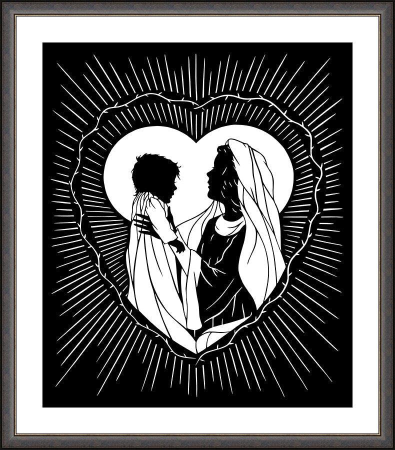 Wall Frame Espresso, Matted - Sweetest Gift, A Mother's Smile by Dan Paulos - Trinity Stores