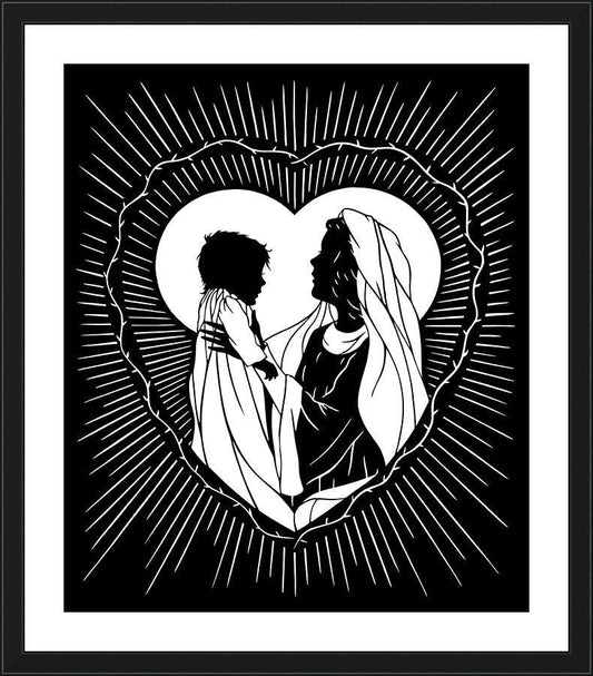 Wall Frame Black, Matted - Sweetest Gift, A Mother's Smile by Dan Paulos - Trinity Stores