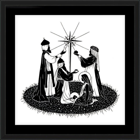 Wall Frame Black, Matted - We Three Kings by Dan Paulos - Trinity Stores