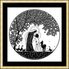 Wall Frame Gold - But Who Will Take Care Of It by D. Paulos