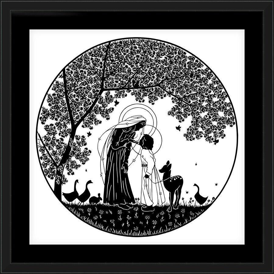 Wall Frame Black, Matted - But Who Will Take Care Of It by Dan Paulos - Trinity Stores