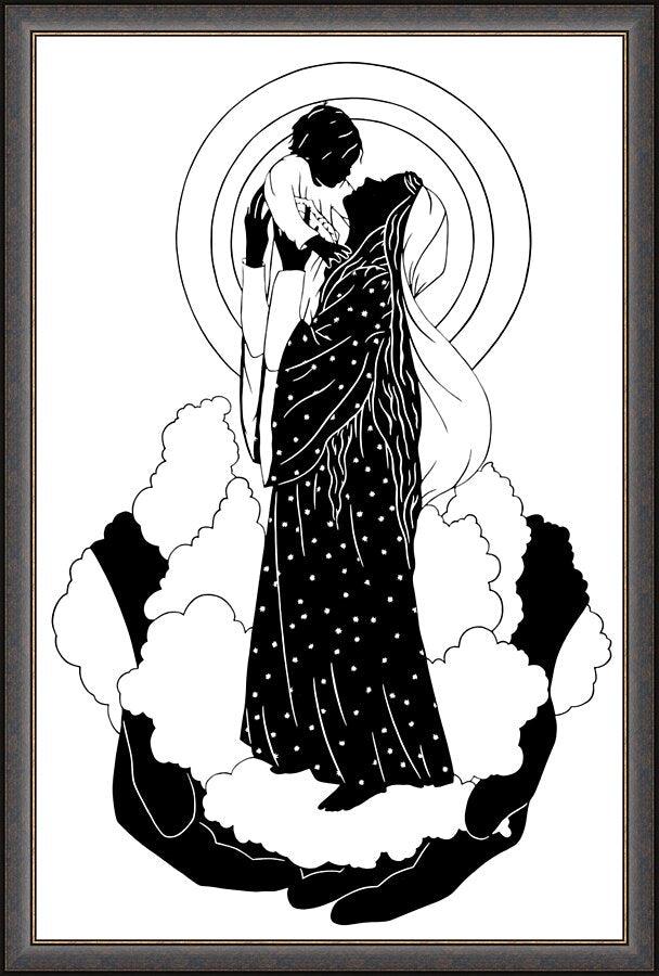 Wall Frame Espresso - He's Put The Whole World In Her Hands by Dan Paulos - Trinity Stores