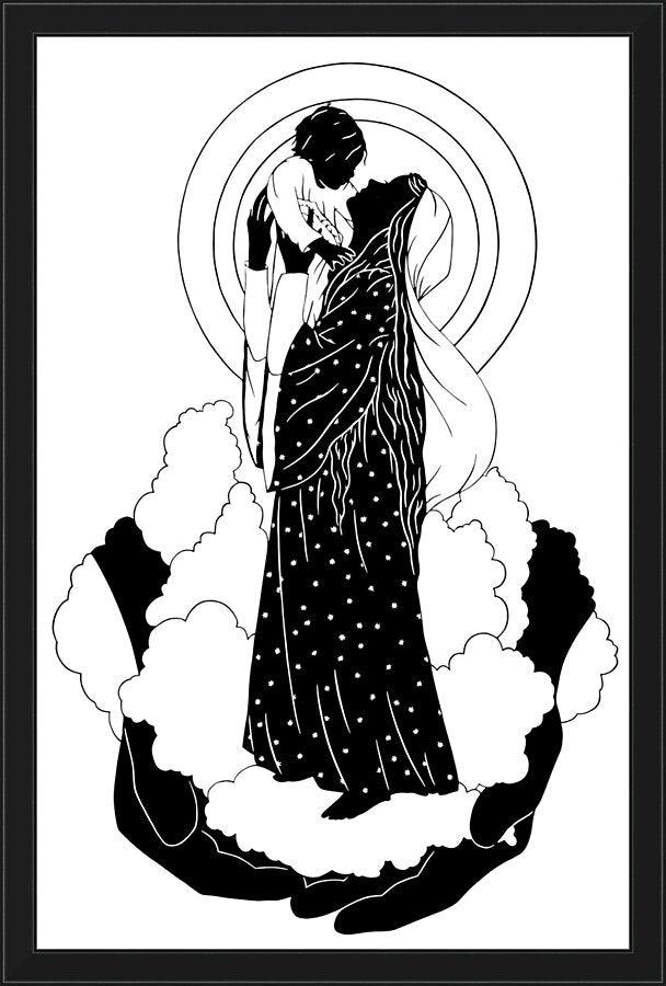 Wall Frame Black - He's Put The Whole World In Her Hands by Dan Paulos - Trinity Stores